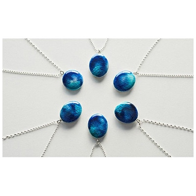 石垣焼 シルバーチェーンネックレス Y-14-1