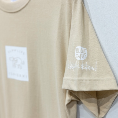 オリジナルTシャツ slow life ishigaki tee【ナチュラルベージュ】【Sサイズ】