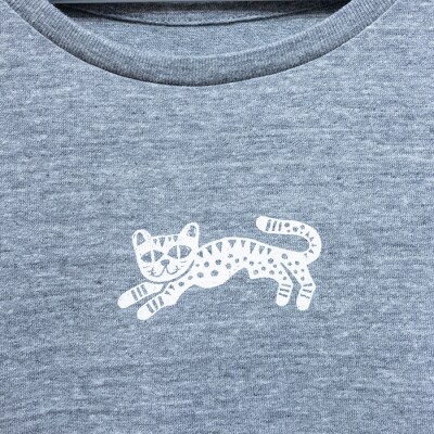 オリジナルTシャツ ヤマネコワイドTシャツ【グレー】【レディース】