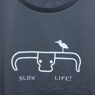 オリジナルTシャツ 水牛&サギ レディースTシャツ【スミクロ】【レディース】