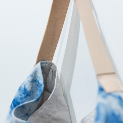 【石垣島の藍染工房】バッグ リネンワンショルダーバッグ【カラー:絞り染め柄】