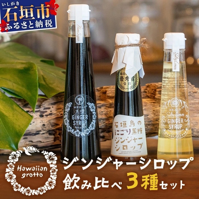 ジンジャーシロップ飲み比べ3種セット(200ML×1本、120ML×2本)　HW-5
