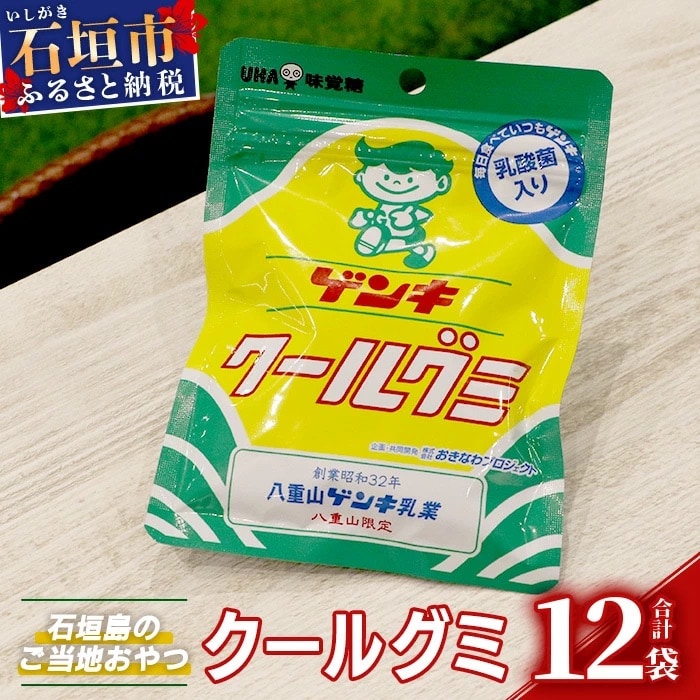 【島外不出のゲンキくんグッズが返礼品に!!】八重山ご当地キャラクターゲンキくん クールグミ 12袋