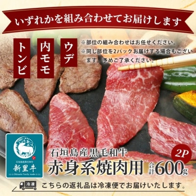 石垣島産 黒毛和牛 新里牛 赤身系焼き肉用 (300g×2) 合計600g