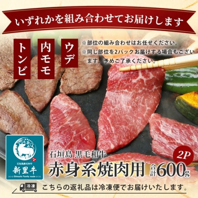 石垣島産 黒毛和牛 新里牛 赤身系焼き肉用 (300g×2) 合計600g
