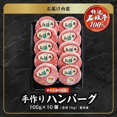 【先行受付】石垣牛 ハンバーグ セット (100g×10個)<2025年7月以降順次発送>