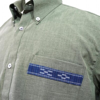 みんさウェア ボタンダウン(抹茶) 男性用 Mサイズ