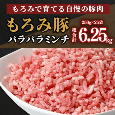 【5回定期便】【石垣島ブランド豚】もろみ豚 豚ミンチ 250g×25袋 合計6.25kg 