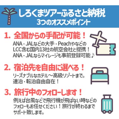 【石垣市】しろくまツアーで利用可能なWEB旅行クーポン (120,000円分)
