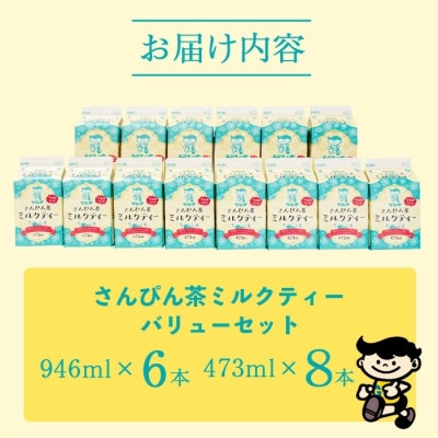 【ふるさと納税限定】八重山ゲンキ乳業 ゲンキさんぴん茶ミルクティーバリューセット