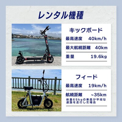 電動キックボード又は電動バイク2名様1日利用券 (24時間) 