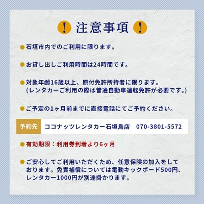 電動キックボード又は電動バイク2名様1日利用券 (24時間) 