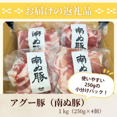 南ぬ豚 切り落とし 1kg (250g×4) 自家用