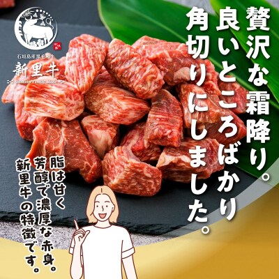 石垣島産 黒毛和牛 新里牛 多用途抜群!煮込み用贅沢角切り(500g×1) 500g
