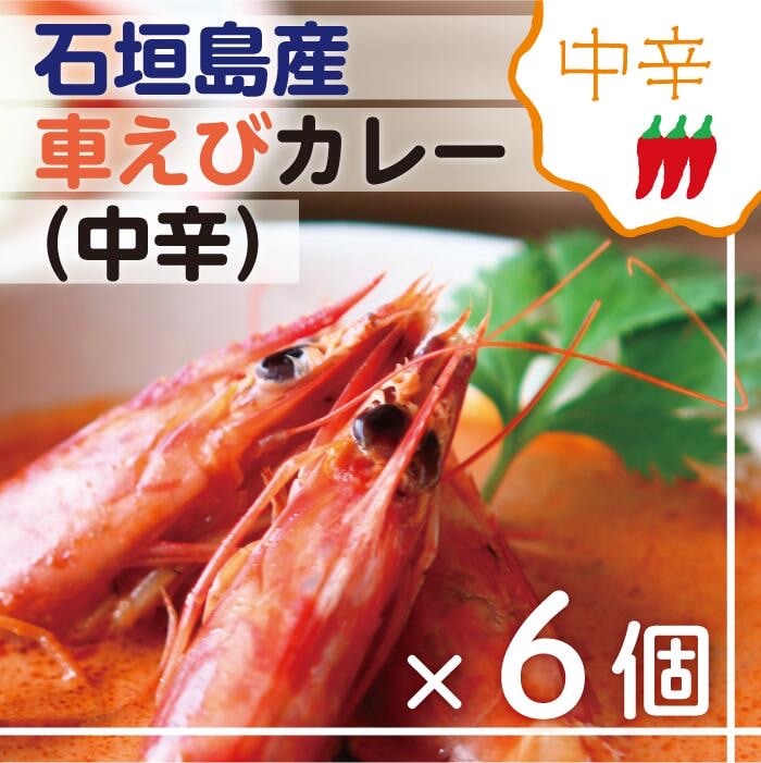 石垣島産車えびカレー(中辛)【冷凍 6食】石垣島のカレー専門店が作るご当地カレー　SK-6