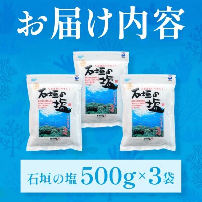 石垣の塩 500g×3 計1.5kg | 沖縄 石垣 塩 調味料 海塩