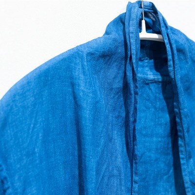 【石垣島の藍染工房】羽織ロング 1着【手作り】【グラデーション】【Mサイズ】