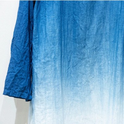 【石垣島の藍染工房】羽織ロング 1着【手作り】【グラデーション】【Lサイズ】