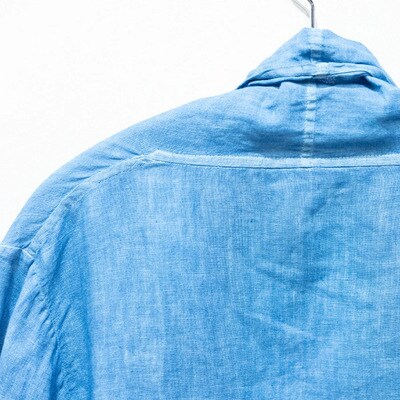 【石垣島の藍染工房】羽織ロング 1着【手作り】【ブルー】【Mサイズ】