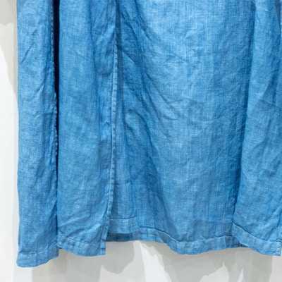 【石垣島の藍染工房】羽織ロング 1着【手作り】【ブルー】【Mサイズ】