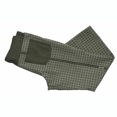 みんさー織 総手織りパンツ(楕円ヒチガーラ グレイッシュ)Lサイズ AZ-66-1