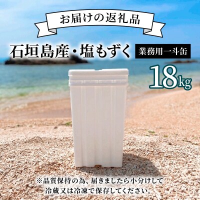 石垣島産・塩もずく(業務用一斗缶・18kg)