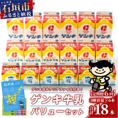 【ふるさと納税限定】【定期便_6回】ゲンキ牛乳バリューセット【八重山ゲンキ乳業】 GN-3_6t