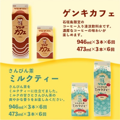 【ふるさと納税限定】【定期便_6回】八重山ゲンキ乳業 全種バリューセット GN-4_6t