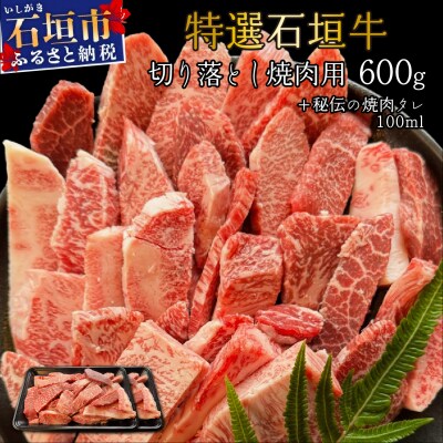切り落とし焼肉用300g×2パック&石垣牛 MARU秘伝の焼肉タレ100ml×1本