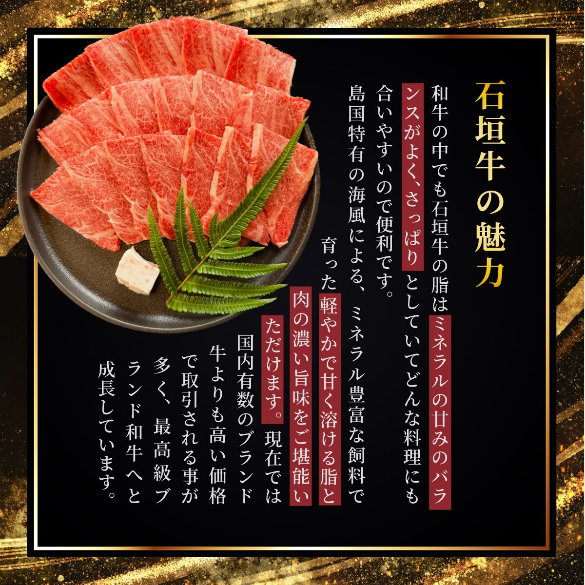 ロース焼肉用200g×2パック & 石垣牛 MARU秘伝の焼肉タレ100ml×1本