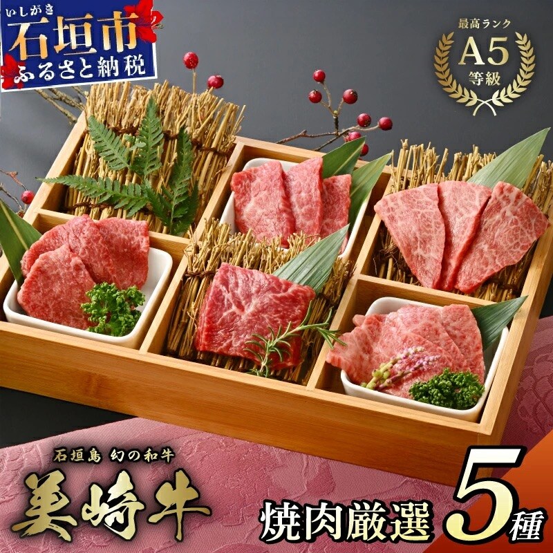 美崎牛 厳選5種 焼肉食べ比べセット 250g 