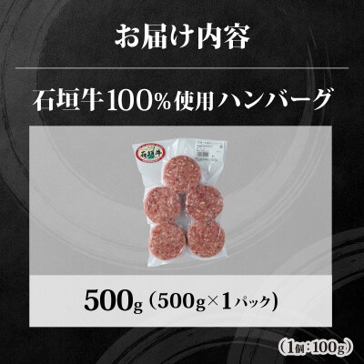 石垣牛ハンバーグ 500g (100g×5個×1パック)