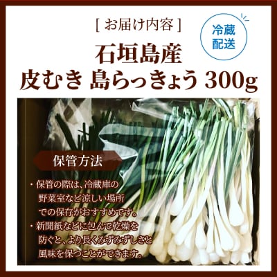 石垣島産 皮むき島らっきょう(下処理済み) 300g(石垣市島らっきょうの会 協同出荷)