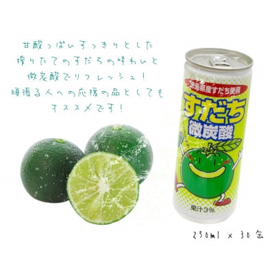 すだち微炭酸　250ml×30本