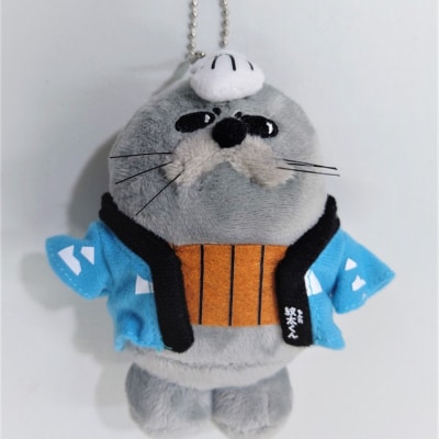 【敬老ギフト】ゆるキャラ紋太・べつこグッズ(ぬいぐるみ小×2、PVCキーチェーン、缶バッジ)