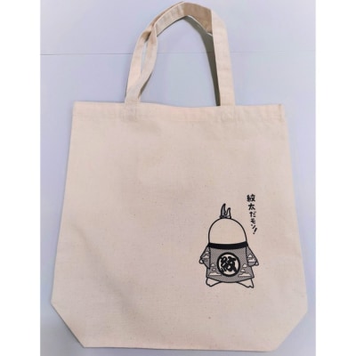 【敬老ギフト】ゆるキャラ紋太グッズ(マグカップ[ブルー]2個、トートバック)