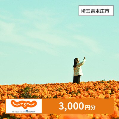 【じゃらんふるさと納税クーポン】 埼玉県本庄市でつかえる3,000円 クーポン