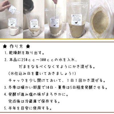 【スピード発送】 てづくり 麹 出汁塩こうじキット 150g 無添加 玄米麹 液体麹 国産素材