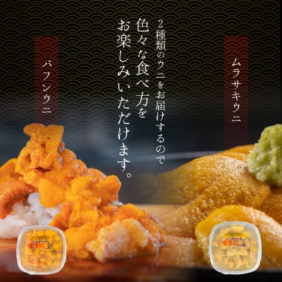 【2026年夏!新岡商店より発送】塩水バフンウニ&ムラサキウニ(各100g)_Y037-0337