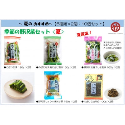 清涼感ある夏の野沢菜漬セット