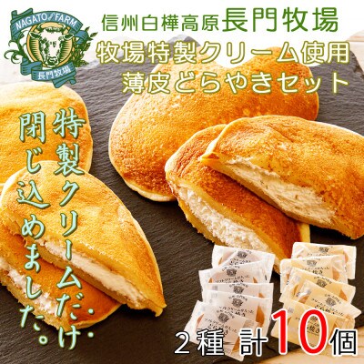 長門牧場　ソフトクリーム&クリームチーズ薄皮どらやき2種セット　クリスマススイーツギフト長野県お歳暮