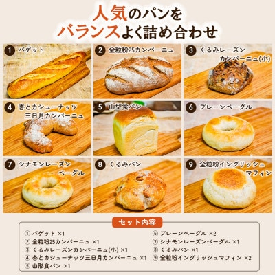 【毎月定期便】天然酵母パン&カフェ むく堂 人気パン食べ比べセット　無添加・信州産小麦100%全3回