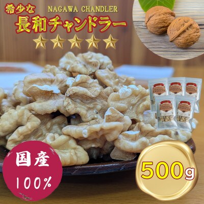 高級くるみ「長和チャンドラー」500g　希少な国産チャンドラー種　長野県産クルミ　産地直送　おつまみ
