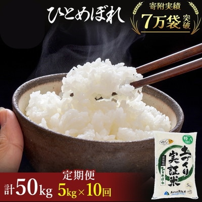 定期便10回 秋田県産 ひとめぼれ 5kg 計50kg 令和7年産[No.5685-2075]