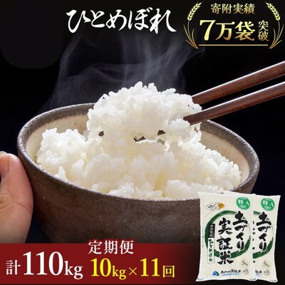 定期便11回 秋田県産 ひとめぼれ 10kg 計110kg 令和7年産[No.5685-2089]