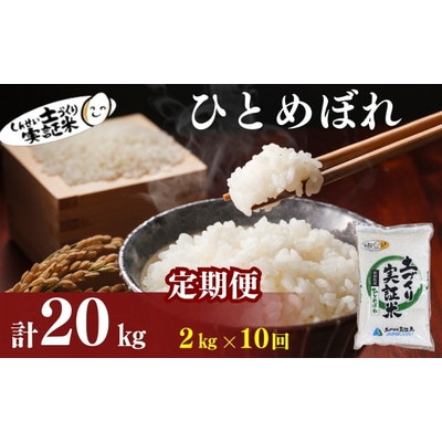 定期便10回 秋田県産 ひとめぼれ 2kg 計20kg 令和7年産[No.5934-0816]