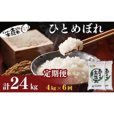 定期便6回 秋田県産 ひとめぼれ 4kg  計24kg 令和7年産[No.5934-0826]