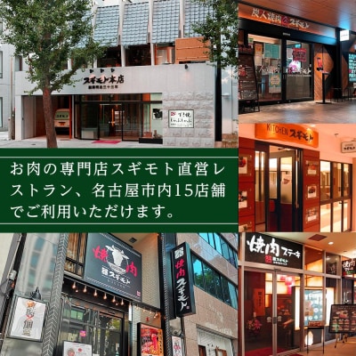 お肉の専門店「スギモト」15,000円お食事券