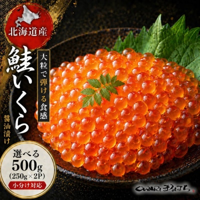 いくら 醤油漬け 500g(250g×2P) 北海道 秋鮭卵 冷凍 尾張まるはち