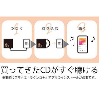 BUFFALO/バッファロー  スマートフォン用CDレコーダー「ラクレコ+」ケーブルモデル